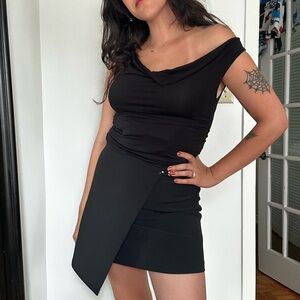 Topshop Elegant Black asymmetrical skirt